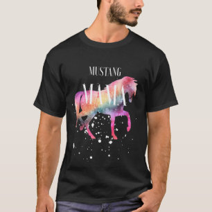 Mustang Horse Mama Galaxy Horse Girl Equestrian St T-Shirt