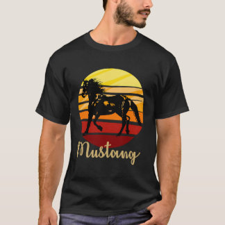 Mustang Horse Running In Sunset T-Shirt