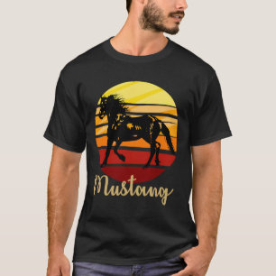 Mustang Horse Running In Sunset T-Shirt
