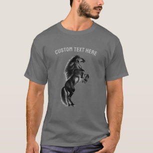 Mustang Horse T-Shirt with Custom Text