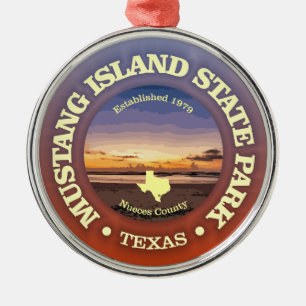 Mustang Island SP Metal Tree Decoration