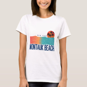 Mustang Island State Park Texas Men Surfing Women  T-Shirt
