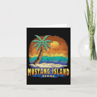 Mustang Island Texas Vintage Distressed Souvenir  Card
