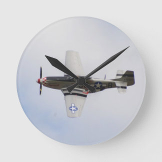 Mustang P51 Round Clock