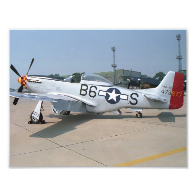 Mustang P-51D Aircraft Photo Print (Front)