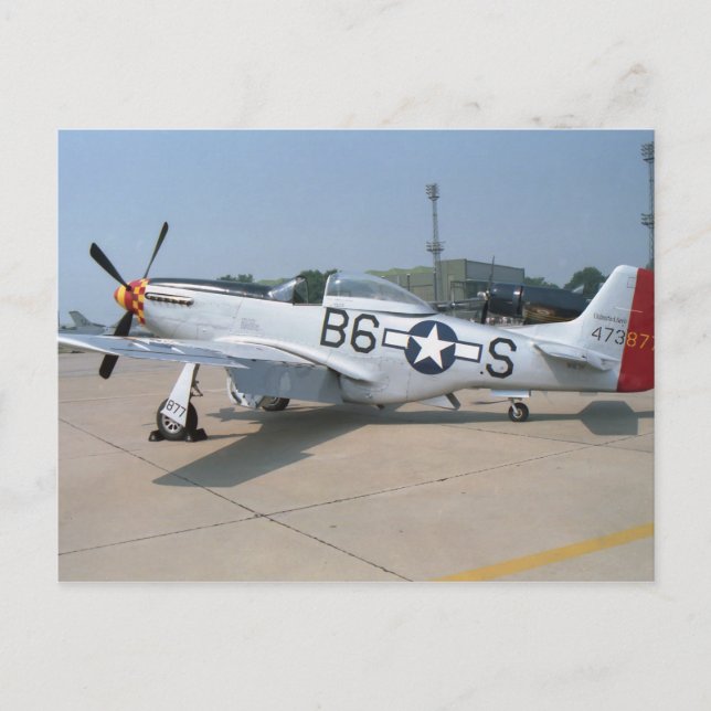 Mustang P-51D Aircraft Postcard (Front)