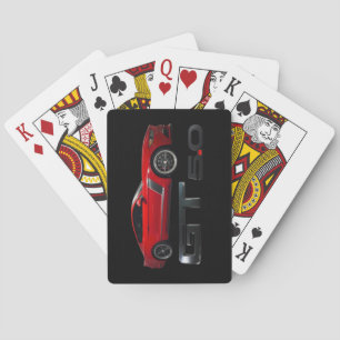 Mustang Red Playing Cards
