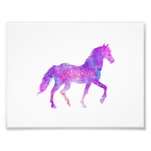 Mustang  silhouette - Choose background color Photo Print