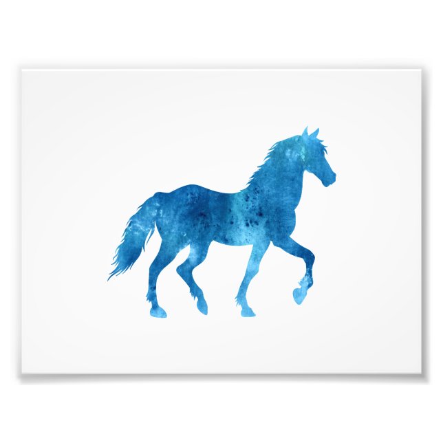 Mustang  silhouette - Choose background colour Photo Print (Front)