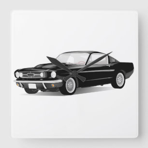 Mustang Square Wall Clock