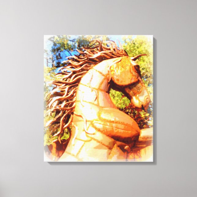 mustang stallion canvas print (Front)