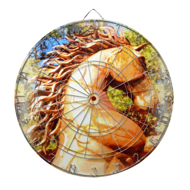 mustang stallion dartboard (Front)