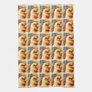 mustang stallions tea towel