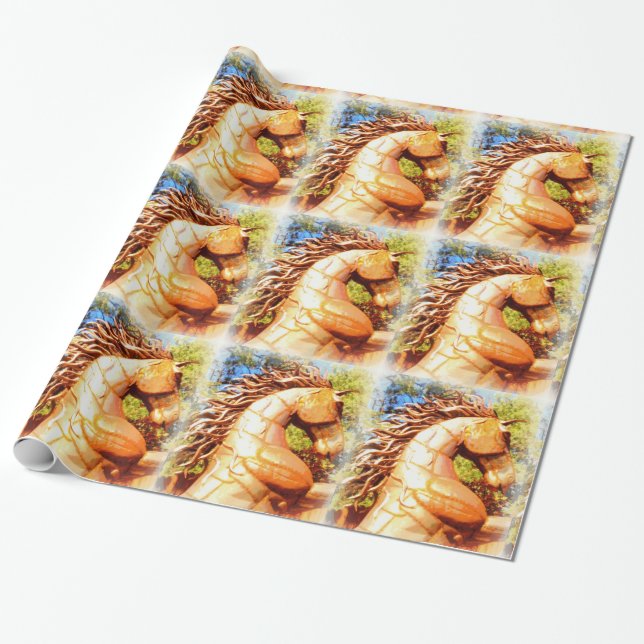 mustang stallions wrapping paper (Unrolled)