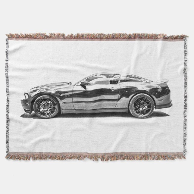 Mustang Throw Blanket (Front)