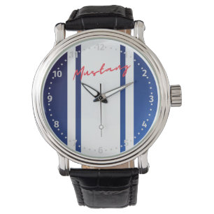 Mustang Watch Blue and White