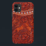 mustang  western leather  iphone 5 case<br><div class="desc">A vintage leather look case featuring wild horses. Please notice that,  like ALL Zazzle cases,  this is not real leather,  it is a leather print on a smooth plastic case.</div>
