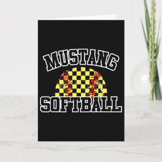 Mustangs Softll Mom Mustangs School Spirit Sports  Card