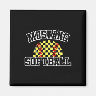 Mustangs Softll Mom Mustangs School Spirit Sports  Magnet