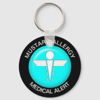 Mustard Allergy Keychain