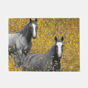 Mustard and Horses Doormat