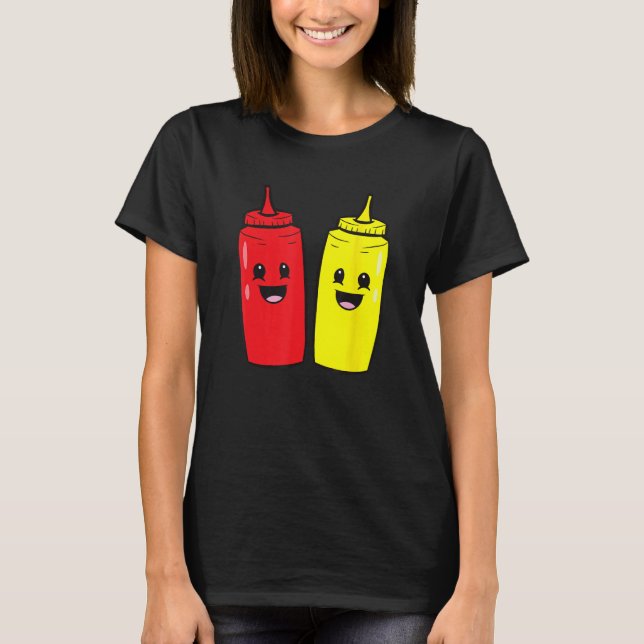 Mustard And Ketchup Food Pair Love Ketchup And Mus T-Shirt (Front)