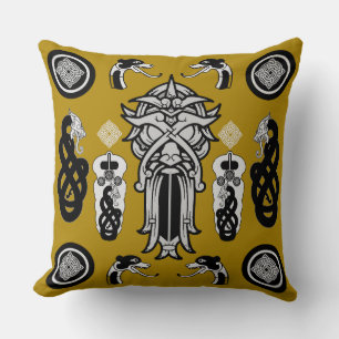Mustard Anglo Saxon Art Print Cushion