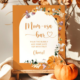 Mustard arch fall pumpkin mum-osa bar  poster