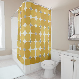 Mustard Bloom Shower Curtain