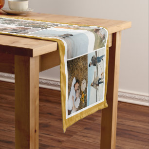 Mustard Border 16 Photos Make Your Own Collage Short Table Runner