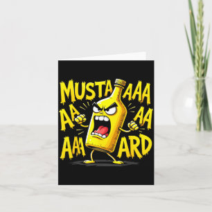Mustard Bottle Scream Funny Condiment Rap Humor Card