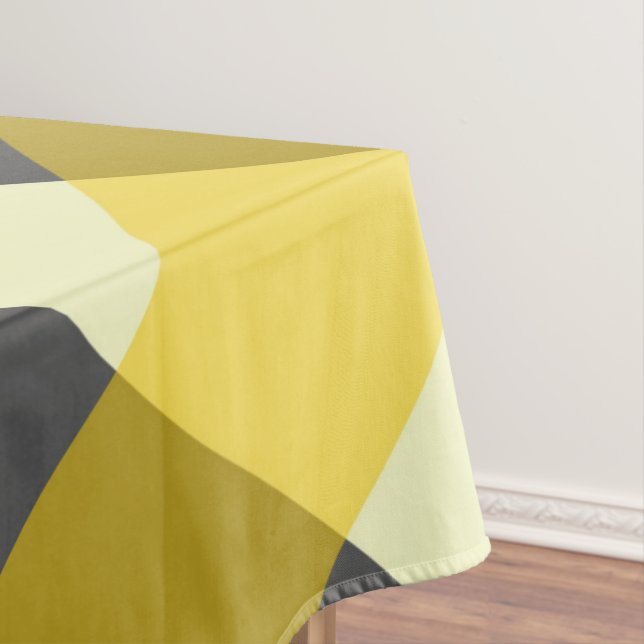 MUSTARD & CHARCOAL CHECK TABLECLOTH (In Situ)