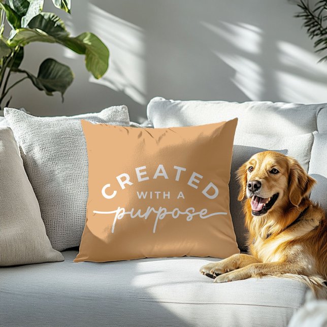 Mustard Christian quote Throw Pillow (Creator Uploaded)