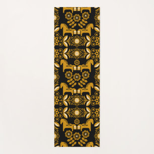 Mustard Dala Swedish Horse Print Yoga Mat