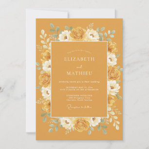Mustard Earthy Autumnal Wedding Invitation