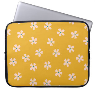 Mustard floral: vintage ditsy blender laptop sleeve