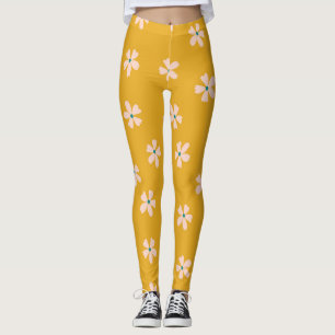 Mustard floral: vintage ditsy blender leggings