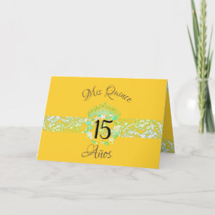 Mustard Gold Elegant Quinceanera Celebration Invitation
