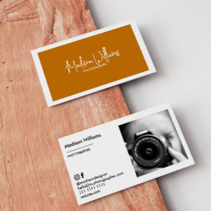 Mustard Gold Photographer Photo Business Card