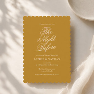 Mustard Gold Rehearsal Dinner Invitation