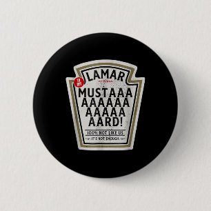 Mustard Lamar Tv Off Use Your Heart Funny Mustard 6 Cm Round Badge