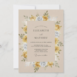 Mustard Lush Vintage Wedding Invitation