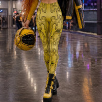 Mustard Mechanical Android 1980s Futuristic Robot