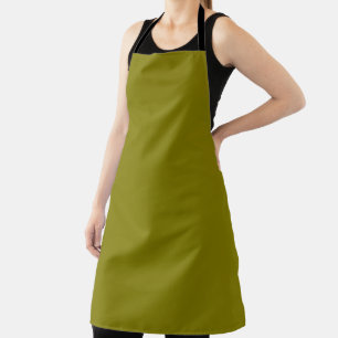 mustard-olive green apron
