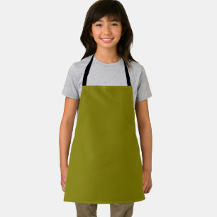 mustard-olive green apron
