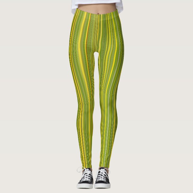 MUSTARD PLANT PATTERN LEGGINGS (Front)