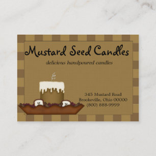 Mustard Primitive Country Candle Business Card