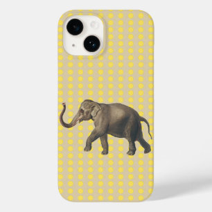 Mustard Spice Moods Dots with Elephant Case-Mate iPhone 14 Case