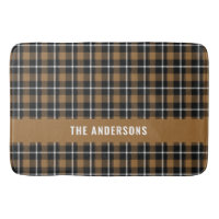 Mustard tartan modern rustic personalised decor