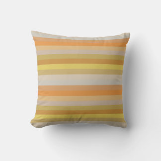 Mustard & Terracotta  Earth Tone Horizontal Stripe Cushion